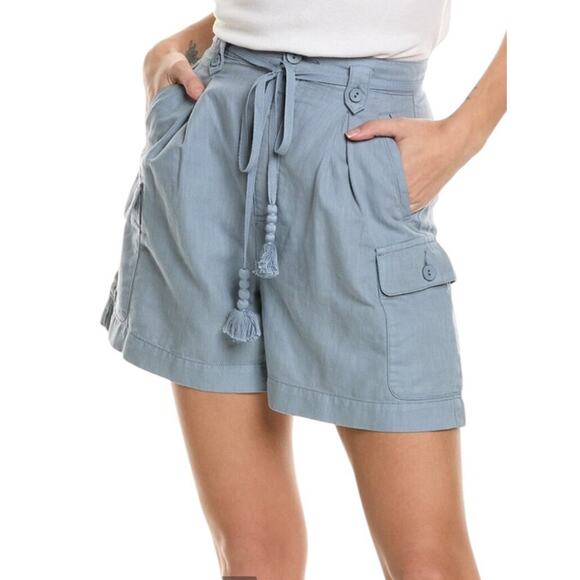 Joie Shorts Daphne Linen blend blue size 12 - Picture 1 of 6